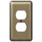Amerelle Wall Plate, Number of Gangs: 1 gang Stamped Steel, Brushed Brass Finish, Brass 154D - alternate 2